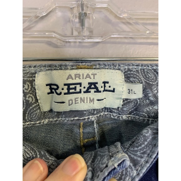 Ariat REAL Denim Women Bootcut Jeans Medium Wash Size 31L Embellished Pockets - Picture 3 of 15